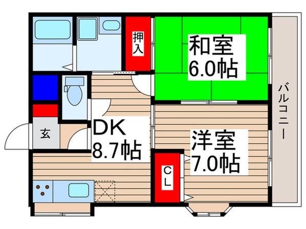 シャト－花水木の物件間取画像